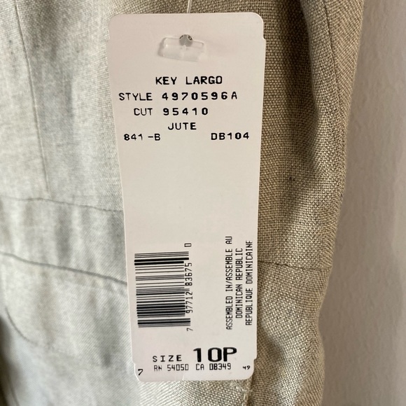 Rena Rowan Saville Petite Jute Key Largo Safari Beige Vest Size 10P - Picture 12 of 17